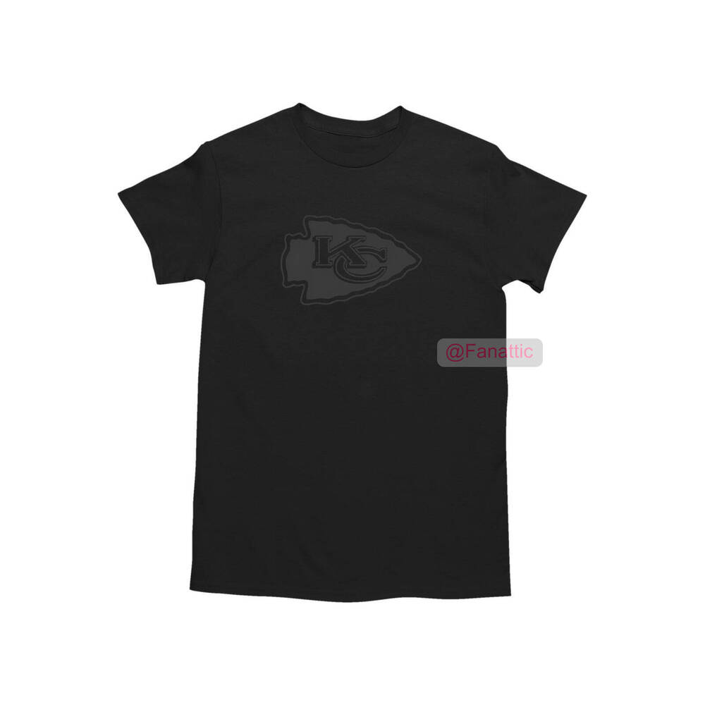 NEW Kansas City Chiefs Tonal Logo T-Shirt BLACK